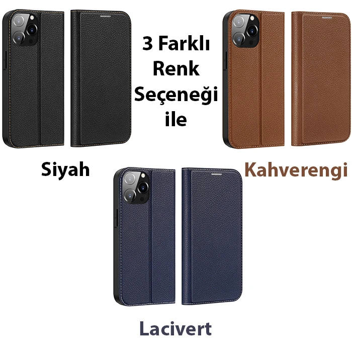Dux Ducis iPhone 14 Pro 6.1 Kılıf Skin X2 Series PU Deri Manyetik Kapaklı Kılıf Magnetic Folio Case-(5775) 3 Dux Ducis iPhone 14 Pro 6.1 Kılıf Skin X2 Series PU Deri Manyetik Kapaklı Kılıf Magnetic Folio Case-(5775) - Görsel 3