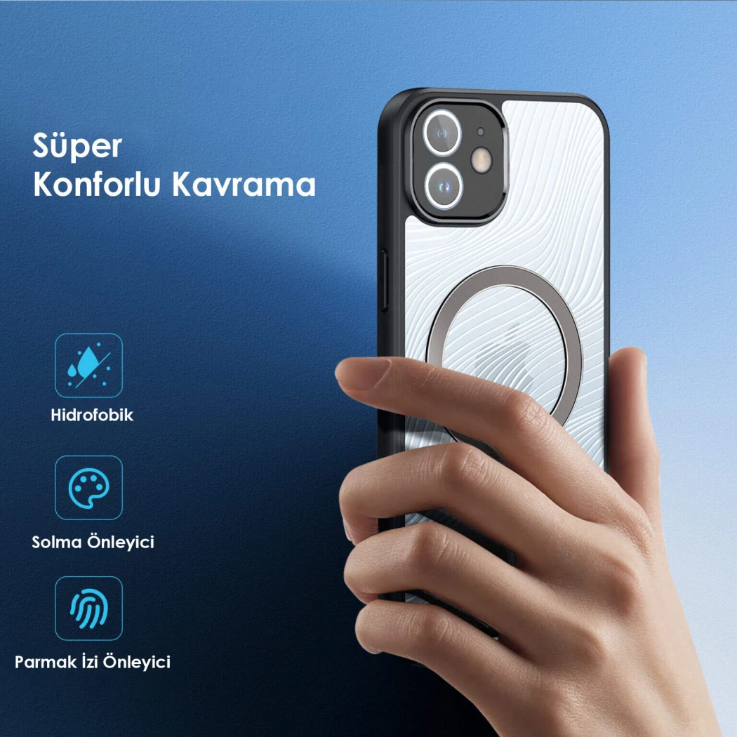 Dux Ducis iPhone 12 Aimo Series Mag Safe Premium Buzlu Sert PC-TPU Kılıf-(5775) 2 Dux Ducis iPhone 12 Aimo Series Mag Safe Premium Buzlu Sert PC-TPU Kılıf-(5775) - Görsel 2