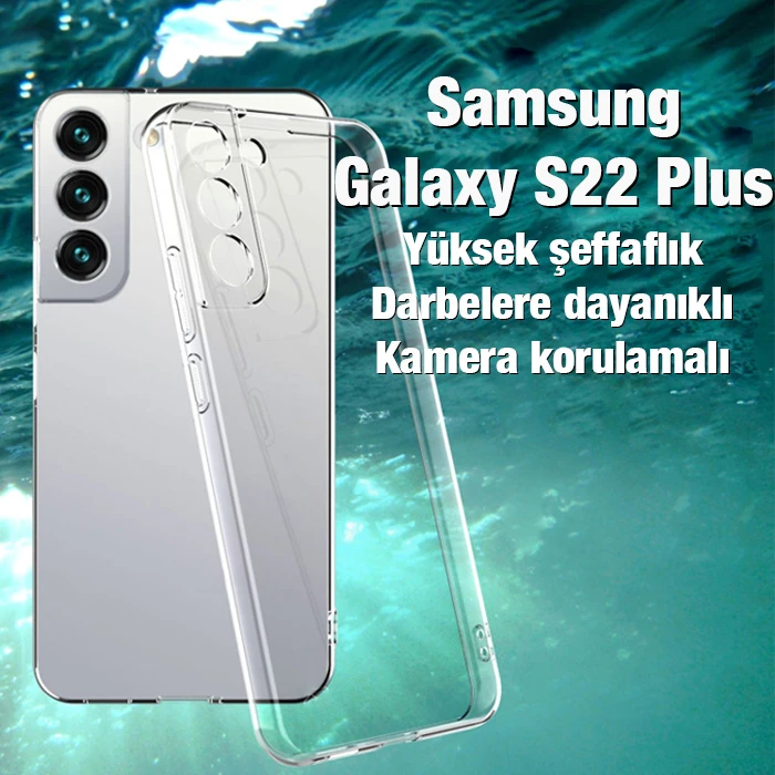 Ally SM Galaxy S22 Plus Kılıf Kamera Korumalı Ultra İnce Şeffaf Silikon Kılıf 2 Ally SM Galaxy S22 Plus Kılıf Kamera Korumalı Ultra İnce Şeffaf Silikon Kılıf - Görsel 2