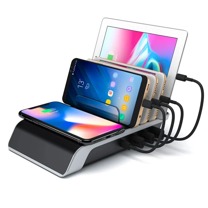 ALLY Multiport 10W Wireless Kablosuz Şarj Cihazı Organizer Stand-(5775) 1 ALLY Multiport 10W Wireless Kablosuz Şarj Cihazı Organizer Stand-(5775)