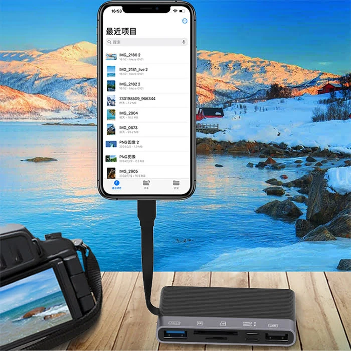 ALLY NK-1048HD 6in1 USB + Type-C + Lightning + SD-TF Kart Okuyucu Çevirici Adaptör-(5775) 2 ALLY NK-1048HD 6in1 USB + Type-C + Lightning + SD-TF Kart Okuyucu Çevirici Adaptör-(5775) - Görsel 2