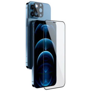 Haydiburaya 83 İPhone 12 Pro Max 2İN1 Full Glue Tempered Cam Ekran Koruyucu +Kamera Lens Set