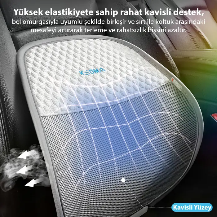 ALLY AirMesh Pro Ergonomik Bel Destek Minderi – Araba ve Ofis İçin Sırt Destek Yastığı-(5775) 2 ALLY AirMesh Pro Ergonomik Bel Destek Minderi – Araba ve Ofis İçin Sırt Destek Yastığı-(5775) - Görsel 2