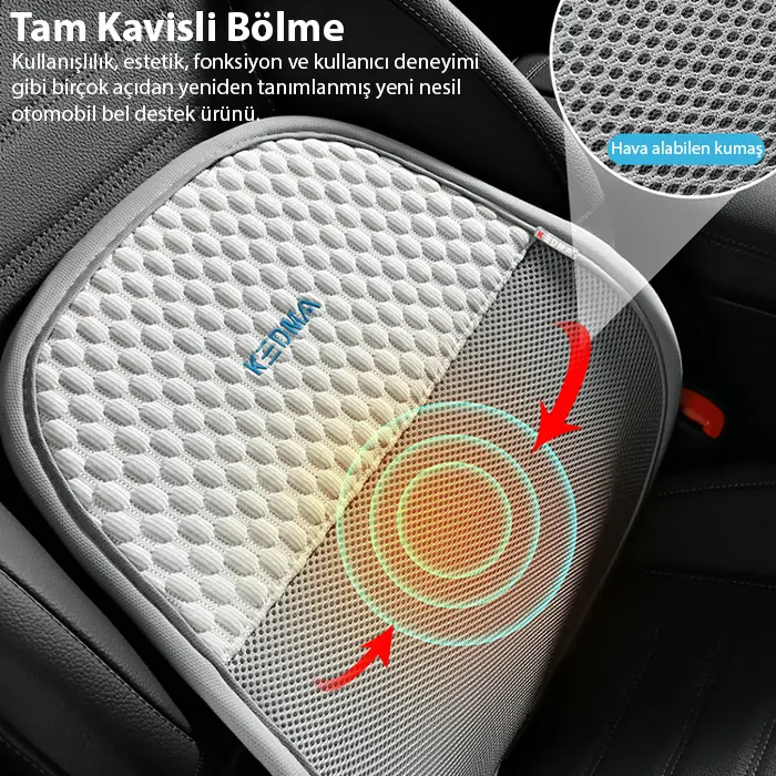 ALLY AirMesh Pro Ergonomik Bel Destek Minderi – Araba ve Ofis İçin Sırt Destek Yastığı-(5775) 4 ALLY AirMesh Pro Ergonomik Bel Destek Minderi – Araba ve Ofis İçin Sırt Destek Yastığı-(5775) - Görsel 4