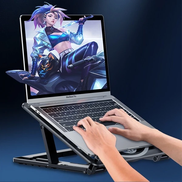 ALLY Ayarlanabilir Taban Çift Fanlı Tablet ve Laptop Soğutucu Stand 2 ALLY Ayarlanabilir Taban Çift Fanlı Tablet ve Laptop Soğutucu Stand - Görsel 2