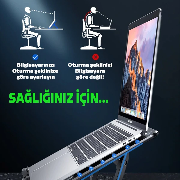 ALLY Ayarlanabilir Taban Çift Fanlı Tablet ve Laptop Soğutucu Stand 3 ALLY Ayarlanabilir Taban Çift Fanlı Tablet ve Laptop Soğutucu Stand - Görsel 3