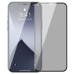 Baseus İPhone 12/12 Pro 6.1 023mm Anti Spy Çerçeveli Tempered Cam Ekran Koruyucu 2 Adet Set