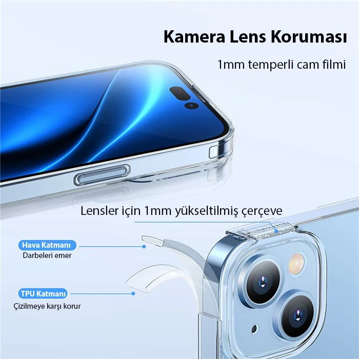Baseus Simple Case iPhone 14 6.1 Kamera Korumalı İnce Silikon Şeffaf Kılıf 4 Baseus Simple Case iPhone 14 6.1 Kamera Korumalı İnce Silikon Şeffaf Kılıf - Görsel 4