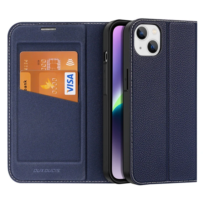 Dux Ducis iPhone 14 Plus 6.7 Kılıf Skin X PU Deri Manyetik Kapaklı Kılıf Magnetic Folio Case-(5775) 2 Dux Ducis iPhone 14 Plus 6.7 Kılıf Skin X PU Deri Manyetik Kapaklı Kılıf Magnetic Folio Case-(5775) - Görsel 2