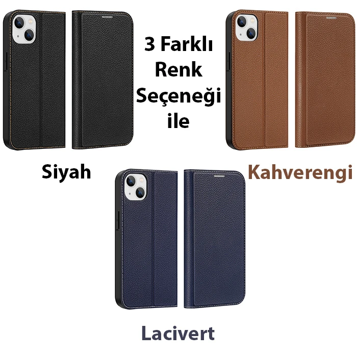 Dux Ducis iPhone 14 Plus 6.7 Kılıf Skin X PU Deri Manyetik Kapaklı Kılıf Magnetic Folio Case-(5775) 3 Dux Ducis iPhone 14 Plus 6.7 Kılıf Skin X PU Deri Manyetik Kapaklı Kılıf Magnetic Folio Case-(5775) - Görsel 3