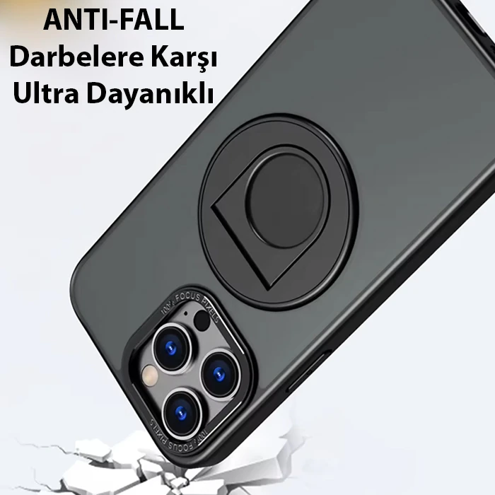 ALLY iPhone 15 Pro İçin Magsafe Uyumlu Yüzük Standlı Manyetik Silikon Kılıf 4 ALLY iPhone 15 Pro İçin Magsafe Uyumlu Yüzük Standlı Manyetik Silikon Kılıf - Görsel 4