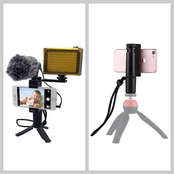 PULUZ Video Grip Telefon Elde Tutucu+ Bileklik Tripod Adaptörü 3 PULUZ Video Grip Telefon Elde Tutucu+ Bileklik Tripod Adaptörü - Görsel 3