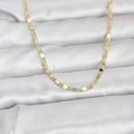 CM 14K Gold Renk Ezme Zincir 60 cm Kadın Kolye 5886
