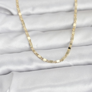 CM 14K Gold Renk Ezme Zincir 60 cm Kadın Kolye 5886