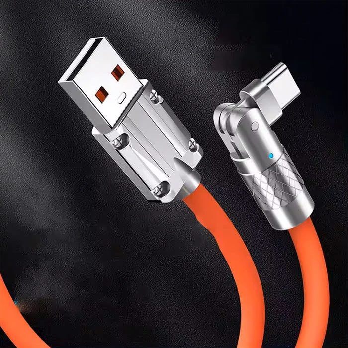 ALLY 180° Dönebilen USB To Type-C 120W Hızlı Şarj Kablosu 1 Metre-(5775) 2 ALLY 180° Dönebilen USB To Type-C 120W Hızlı Şarj Kablosu 1 Metre-(5775) - Görsel 2