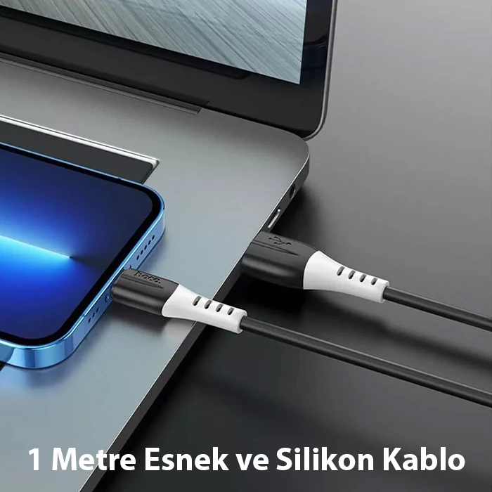 HOCO X82 iPhone Lightning to USB 2.4A Silikon Data ve Şarj Kablosu 3 HOCO X82 iPhone Lightning to USB 2.4A Silikon Data ve Şarj Kablosu - Görsel 3