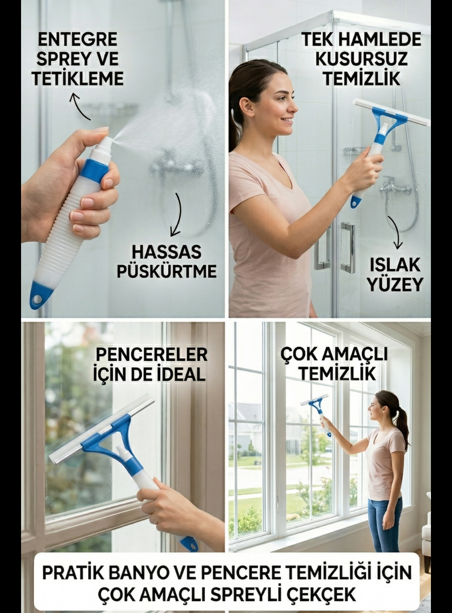 HBNET Pratik Sprey Mekanizmalı Cam Sileceği 1 HBNET Pratik Sprey Mekanizmalı Cam Sileceği