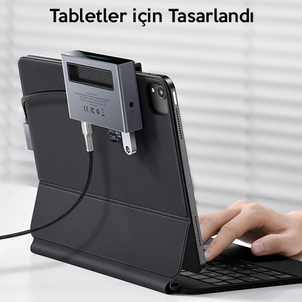 Baseus Magic Çok Fonksiyonlu Klipsli Type-C HUB 6in1 (USB3.0+SD+TF+HDMI+Type-C+3.5mm) Adaptör Çoklay 3 Baseus Magic Çok Fonksiyonlu Klipsli Type-C HUB 6in1 (USB3.0+SD+TF+HDMI+Type-C+3.5mm) Adaptör Çoklay - Görsel 3