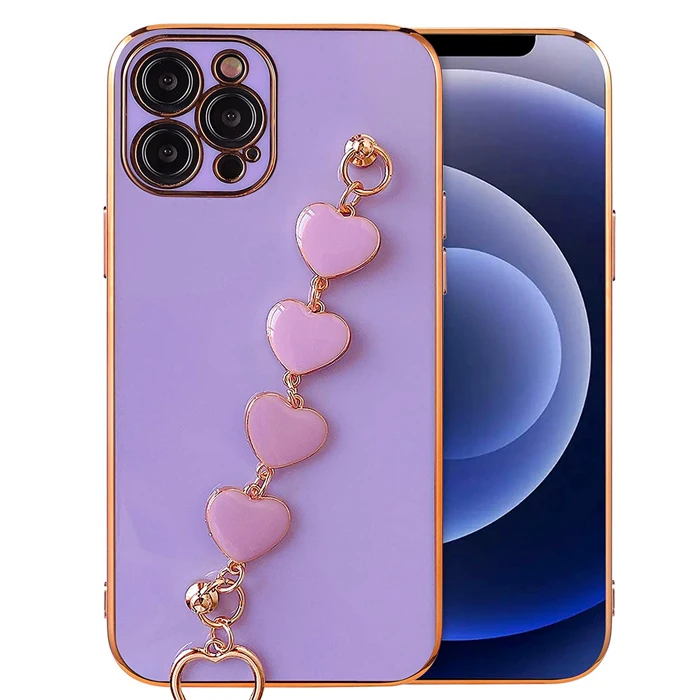 Ally iPhone 13 Pro Max 6.7inç Kılıf Kalp Bileklik Tutuculu Lüx Silikon Askılı Kılıf 2 Ally iPhone 13 Pro Max 6.7inç Kılıf Kalp Bileklik Tutuculu Lüx Silikon Askılı Kılıf - Görsel 2