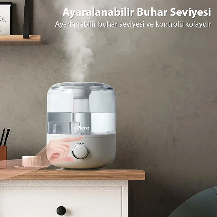 EZERE Yatak Odası için Üstten Doldurmalı 2,5 L Büyük Su Tankı,Otomatik Kapanma, Sessiz Soğuk Sisli Nemlendirici-(5775) 2 EZERE Yatak Odası için Üstten Doldurmalı 2,5 L Büyük Su Tankı,Otomatik Kapanma, Sessiz Soğuk Sisli Nemlendirici-(5775) - Görsel 2