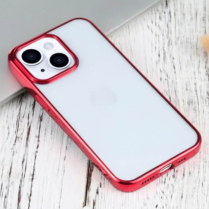 iPhone 13 6.1inç Lazer Kaplama Renkli Kenar Şeffaf Kılıf 3 iPhone 13 6.1inç Lazer Kaplama Renkli Kenar Şeffaf Kılıf - Görsel 3