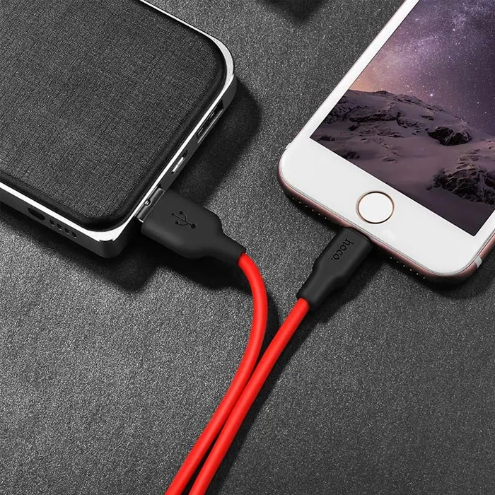HOCO X21 Plus USB to iPhone Lightning Silikon Hızlı Şarj ve Data Kablosu 4 HOCO X21 Plus USB to iPhone Lightning Silikon Hızlı Şarj ve Data Kablosu - Görsel 4