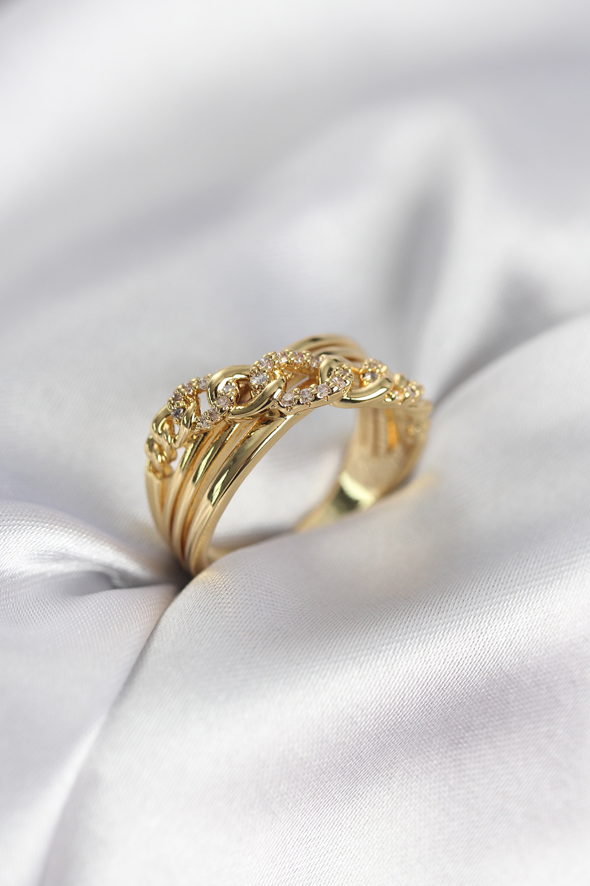 Gold Renk Zirkon Taşlı Zincir Model Kadın Yüzük 5886 1 Gold Renk Zirkon Taşlı Zincir Model Kadın Yüzük 5886