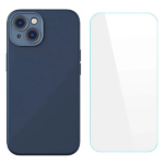 Baseus Liquid Silica Gel iPhone 14 6.1 Silikon Kılıf + Tempered Ekran Koruyucu Set-(5775)