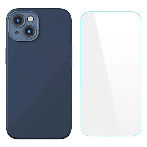 Baseus Liquid Silica Gel iPhone 14 6.1 Silikon Kılıf + Tempered Ekran Koruyucu Set 1 Baseus Liquid Silica Gel iPhone 14 6.1 Silikon Kılıf + Tempered Ekran Koruyucu Set