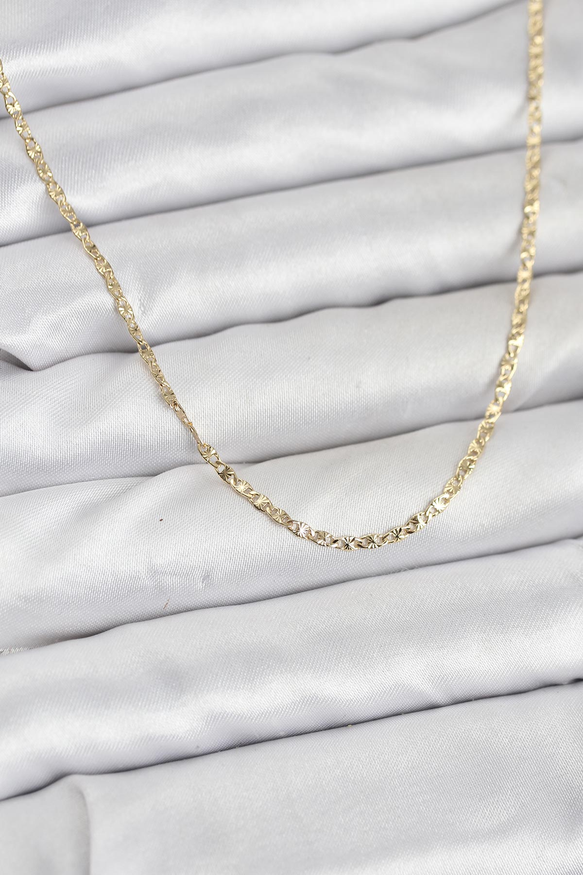 CM 14K Gold Renk Pirinç Lazer Model 60 cm Kadın Kolye 5886 1 CM 14K Gold Renk Pirinç Lazer Model 60 cm Kadın Kolye 5886