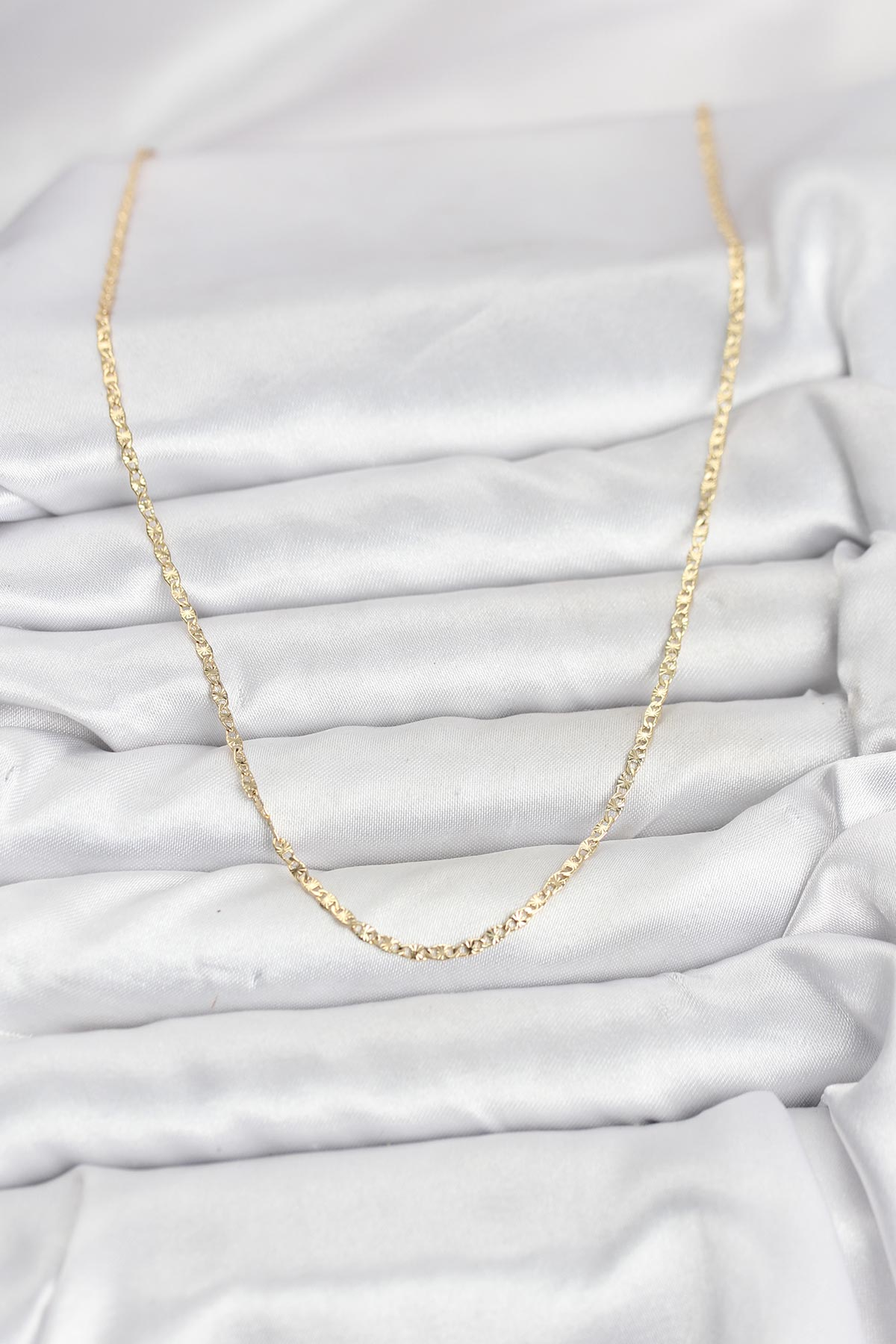 CM 14K Gold Renk Pirinç Lazer Model 60 cm Kadın Kolye 5886 2 CM 14K Gold Renk Pirinç Lazer Model 60 cm Kadın Kolye 5886 - Görsel 2