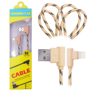 Haydiburaya 89 Ally İphone Lightning Eğik Başlı Halat Usb Kablo 1metre