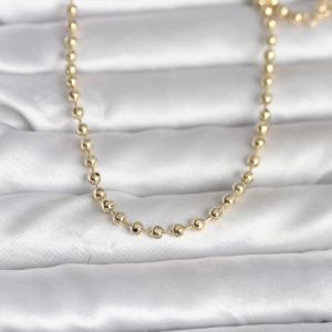 CM 14K Gold Renk Top Zincirli Model 60 cm Kadın Kolye 5886