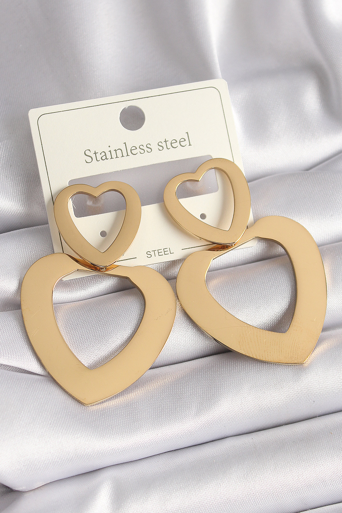 316L Çelik Gold Renk Kalp Model Kadın Küpe 5886 1 316L Çelik Gold Renk Kalp Model Kadın Küpe 5886
