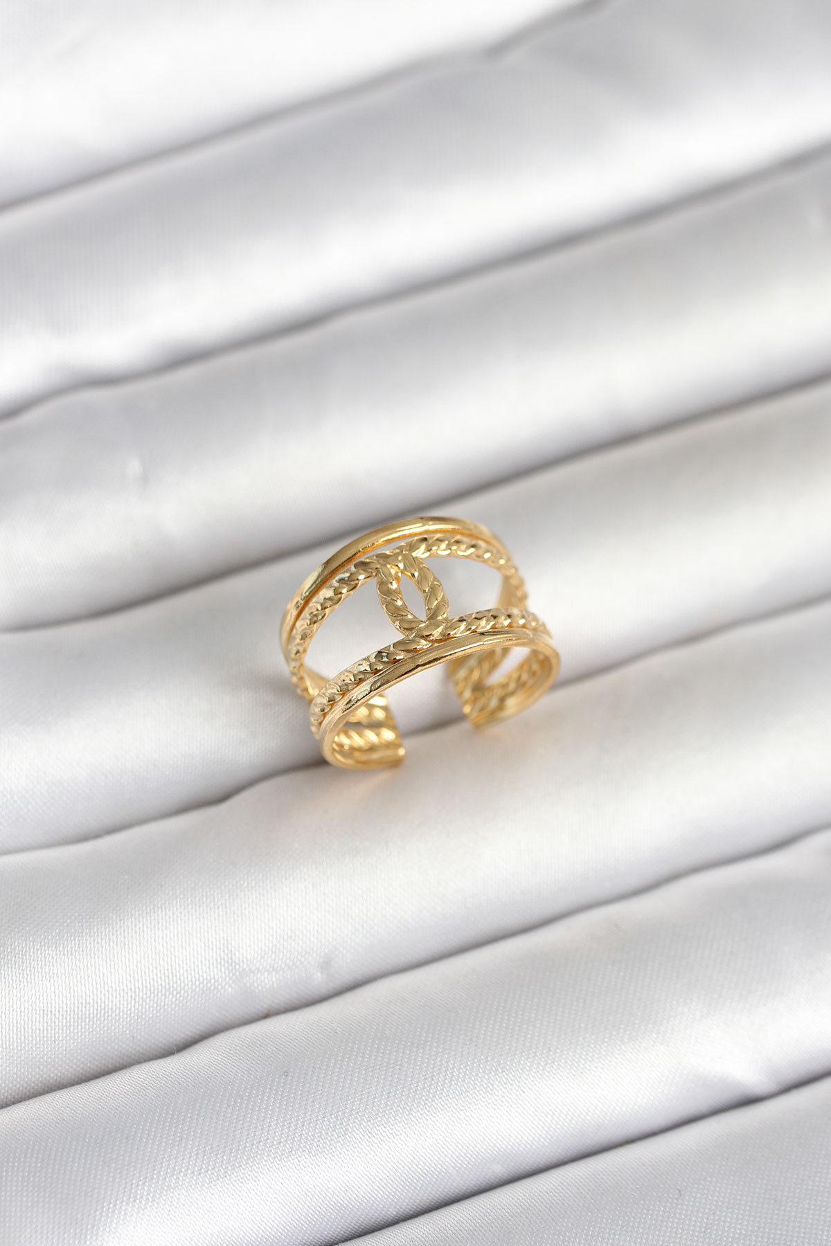 316L Çelik Gold Renk Burgu Düğüm Model Kadın Yüzük 5886 1 316L Çelik Gold Renk Burgu Düğüm Model Kadın Yüzük 5886