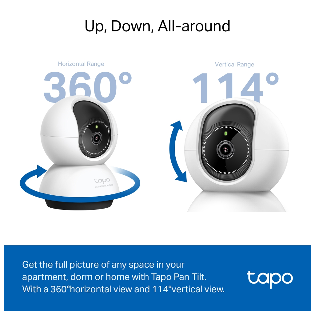 TP-LINK Tapo TC72 (C220), 2K QHD 4,0Mpix, İç Mekan WiFi, 9Mt. Gece Görüşü, 360 Dönüş, İki Yönlü Ses Güvenlik Yapay Zeka Destekli Kamera(1923) 4 TP-LINK Tapo TC72 (C220), 2K QHD 4,0Mpix, İç Mekan WiFi, 9Mt. Gece Görüşü, 360 Dönüş, İki Yönlü Ses Güvenlik Yapay Zeka Destekli Kamera(1923) - Görsel 4