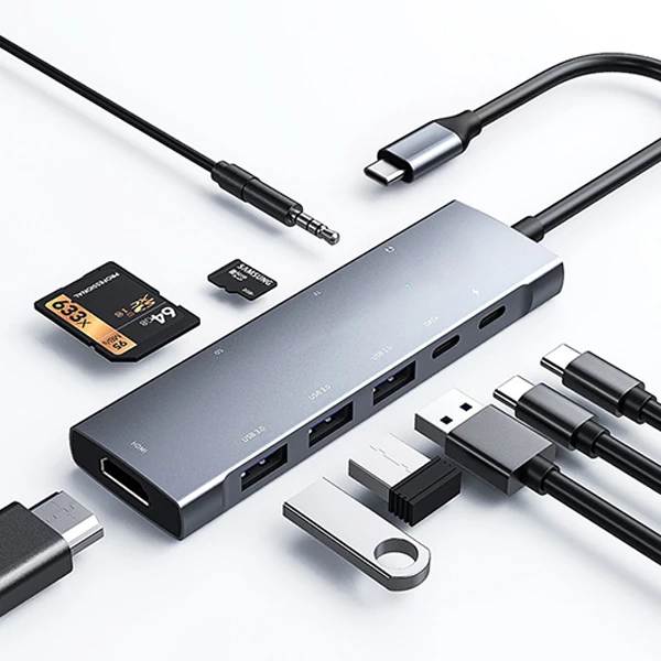 ALLY 9 İn1 Type C Hub 4k 30hz Hdmi Usb 3.0,Sd,PD Adaptör-(5775) 1 ALLY 9 İn1 Type C Hub 4k 30hz Hdmi Usb 3.0,Sd,PD Adaptör-(5775)