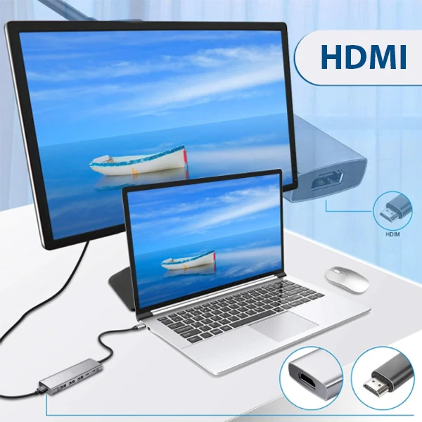 ALLY 9 İn1 Type C Hub 4k 30hz Hdmi Usb 3.0,Sd,PD Adaptör-(5775) 4 ALLY 9 İn1 Type C Hub 4k 30hz Hdmi Usb 3.0,Sd,PD Adaptör-(5775) - Görsel 4