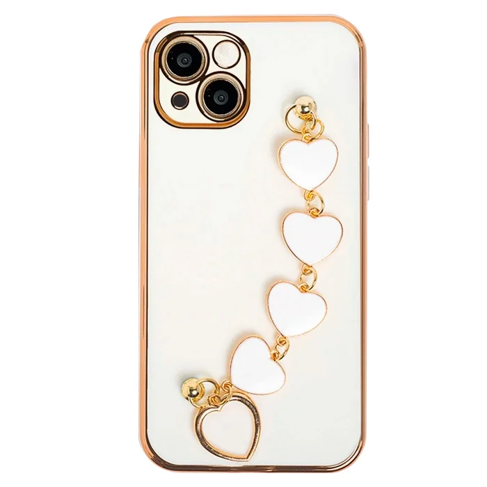 Ally iPhone 13 6.1inç Kılıf Kalp Bileklik Tutuculu Lüx Silikon Askılı Kılıf 1 Ally iPhone 13 6.1inç Kılıf Kalp Bileklik Tutuculu Lüx Silikon Askılı Kılıf