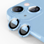 ALLY iPhone 14-14 Plus 3D Metal Çerçeveli Kamera Lens Koruyucu-(5775)