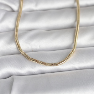 CM 14K Gold Renk Yılan Zincir Model 60 cm Kadın Kolye 5886