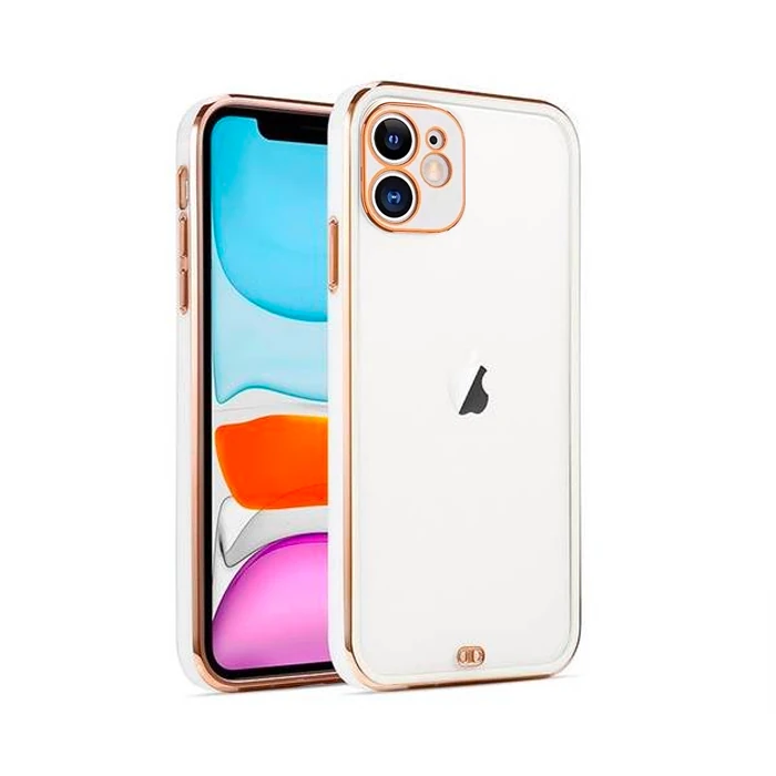 iPhone 11 6.1inç Gold Çerçeve Kamera Korumalı Silikon Bumper Kılıf 2 iPhone 11 6.1inç Gold Çerçeve Kamera Korumalı Silikon Bumper Kılıf - Görsel 2