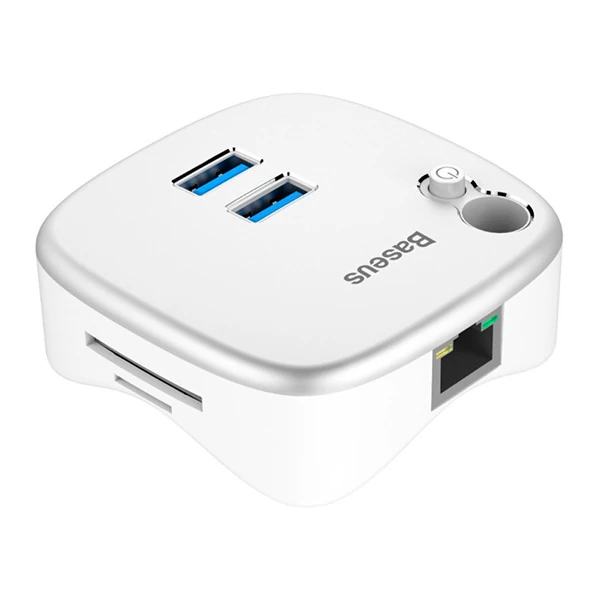 Baseus Çok Fonsiyonlu Notebook Adaptörü Hub Dual USB 3.0 RJ45 TF/SD 1 Baseus Çok Fonsiyonlu Notebook Adaptörü Hub Dual USB 3.0 RJ45 TF/SD