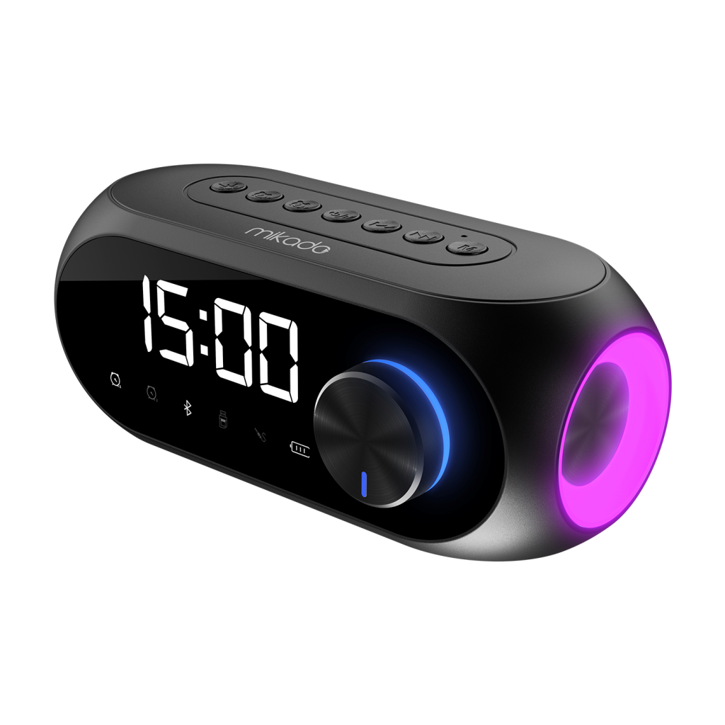 MIKADO MD-W7, Siyah, 5W, FM Radyo, USB, AUX, Bluetooth, Kablosuz, Taşınabilir, 1200mAh Batarya, Alarmlı Saat, Derece ve Speaker(1923) 1 MIKADO MD-W7, Siyah, 5W, FM Radyo, USB, AUX, Bluetooth, Kablosuz, Taşınabilir, 1200mAh Batarya, Alarmlı Saat, Derece ve Speaker(1923)