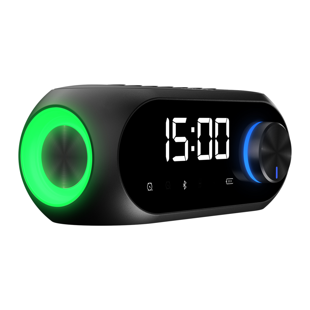 MIKADO MD-W7, Siyah, 5W, FM Radyo, USB, AUX, Bluetooth, Kablosuz, Taşınabilir, 1200mAh Batarya, Alarmlı Saat, Derece ve Speaker(1923) 2 MIKADO MD-W7, Siyah, 5W, FM Radyo, USB, AUX, Bluetooth, Kablosuz, Taşınabilir, 1200mAh Batarya, Alarmlı Saat, Derece ve Speaker(1923) - Görsel 2