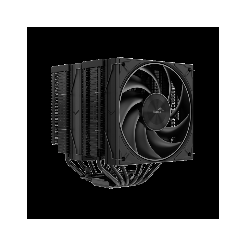 SAMA A60B, Black, 2x120mm MONO Fan, Kule Tipi Hava Soğutma, 6 adet Gelişmiş Siyah Kaplamalı Bakır Isı Borusu, CPU Fan (AMD ve INTEL Tüm işlemciler ile uyumlu)(1923) 1 SAMA A60B, Black, 2x120mm MONO Fan, Kule Tipi Hava Soğutma, 6 adet Gelişmiş Siyah Kaplamalı Bakır Isı Borusu, CPU Fan (AMD ve INTEL Tüm işlemciler ile uyumlu)(1923)
