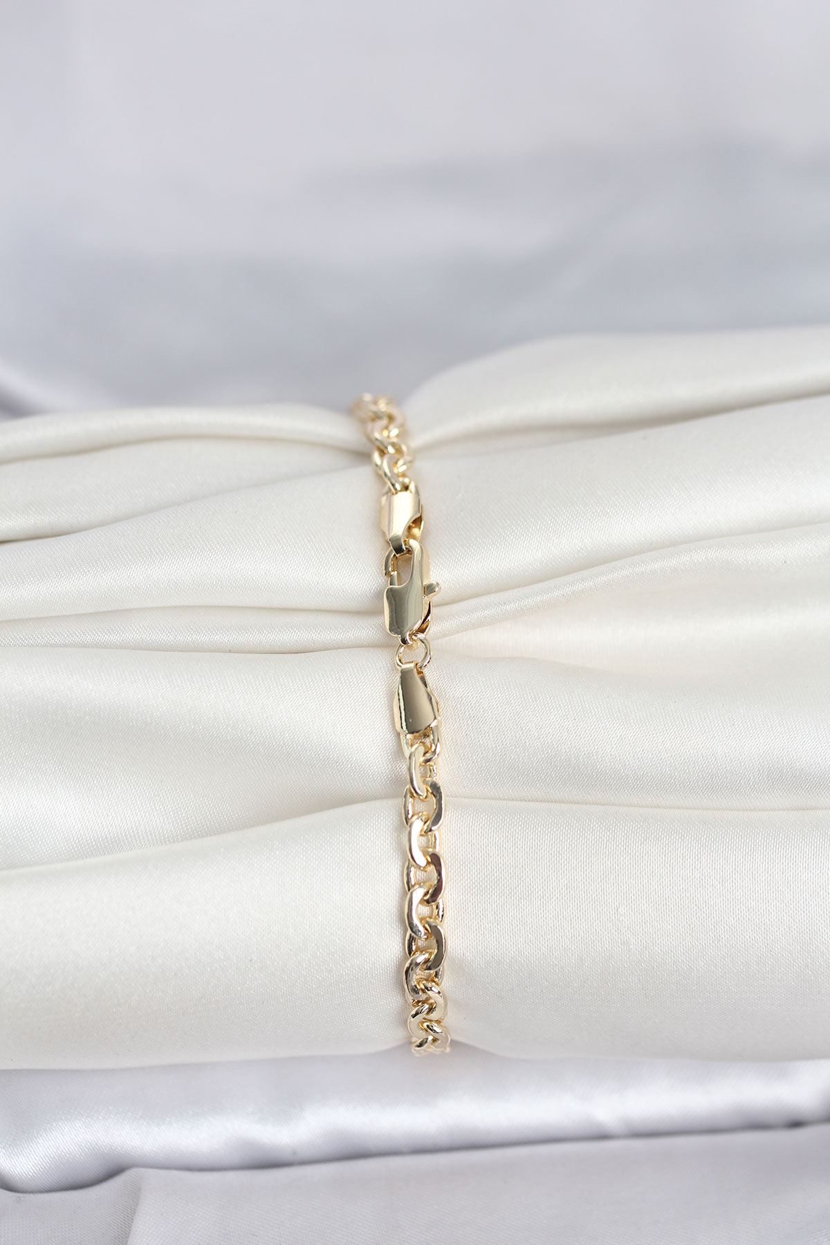 CM 14K Gold Renk Zincir Model Kadın Bileklik 5886 2 CM 14K Gold Renk Zincir Model Kadın Bileklik 5886 - Görsel 2