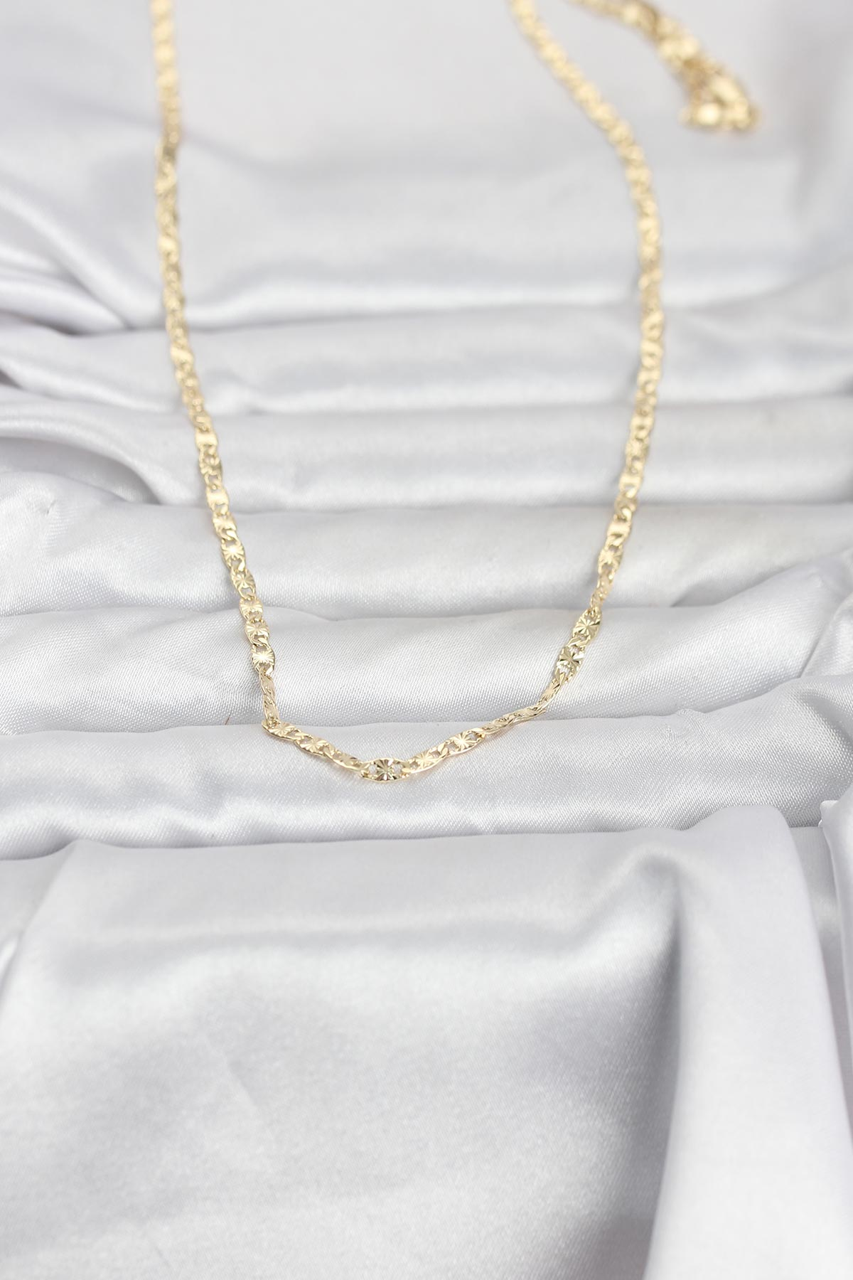 CM 14K Gold Renk Lazer Zincirli Model 60 cm Kadın Kolye 5886 2 CM 14K Gold Renk Lazer Zincirli Model 60 cm Kadın Kolye 5886 - Görsel 2