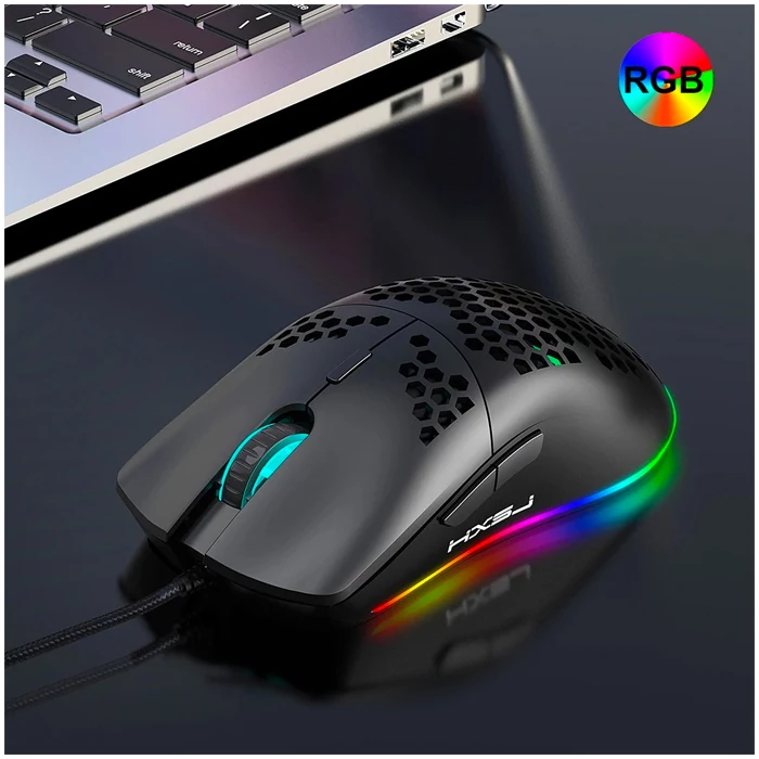 HXSJ J900 USB Kablolu RGB Dpi Oyuncu Mouse Gaming Mouse 2 HXSJ J900 USB Kablolu RGB Dpi Oyuncu Mouse Gaming Mouse - Görsel 2