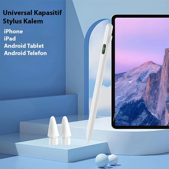 ALLY K-2268 Dijital Göstergeli Universal Kapasitif Stylus iPad Tablet Dokunmatik Kalem-(5775) 2 ALLY K-2268 Dijital Göstergeli Universal Kapasitif Stylus iPad Tablet Dokunmatik Kalem-(5775) - Görsel 2